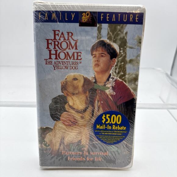Far From Home: The Adventures of Yellow Dog (VHS, 1995) NEW SEALED Clam Shell - Picture 1 of 12